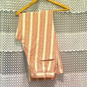 Lovely Vintage Riviera Cream and Red Striped Trousers. Sz 10.